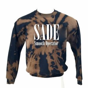 SADE Smooth Operator Soul R&B Rap Rock Acid Washed Pullover Crewneck Sweatshirt